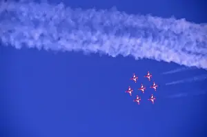 Hawks Prints: BAe Systems Hawks RAF Red Arrows Diamond Finningley 1988