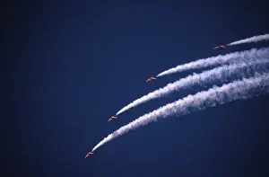 BAe Systems Hawks RAF Red Arrows practice smoke Scampton