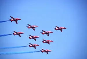 BAe Systems Hawks RAF Red Arrows Tornado formation