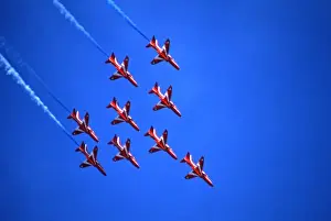 Hawks Prints: BAe Systems Hawks RAF Red Arrows Tornado formation