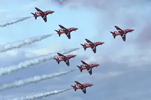 Hawks Prints: BAe Systems Hawks RAF Red Arrows with wheels down