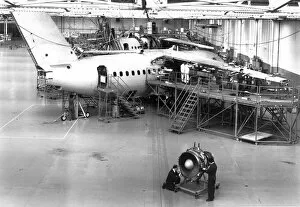 Hatfield Collection: The BAe146 production line at Hatfield