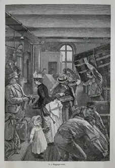 Baggage Prints: In a baggage room