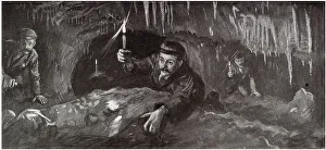 Cavern Prints: Bagshawe cavern, Derbyshire. Date: 1903
