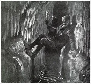 Bagshawe cavern, Derbyshire. Date: 1903