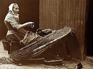 Baiting Collection: Baiting fishing lines, Montrose, Victorian period