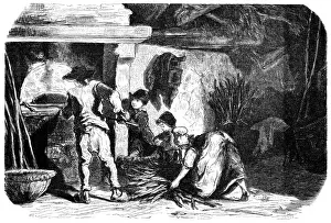 Housed Prints: Baking Day at Farm 1855
