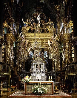 Angels Collection: Baldachin of the Main Altar. CathedralSantiago de Compostela