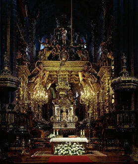 Images Dated 30th September 2021: Baldachin of the Main Altar. CathedralSantiago de Compostela