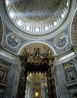 Peters Prints: Baldachin of Saint Peter, 1623, by Bernini (1598-1680)