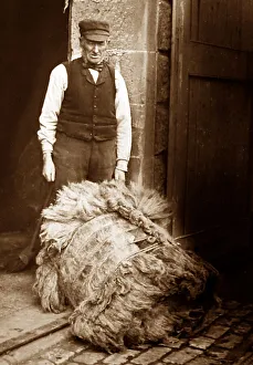 Bale Prints: A bale of flax, linen production, Victorian period