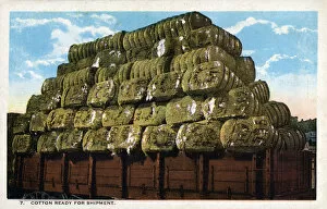 Images Dated 17th October 2019: Bales of cotton, ready for shipment - USA
