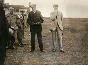 Chesterfield Collection: Balfour and Chesterfield play golf at Sandwich