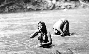 Bali Prints: Bali women bathing in the 1920s
