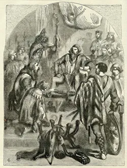 Homage Prints: Baliol doing homage to King Edward I for Crown of Scotland