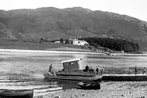 Ballachulish Car Ferry with car and caravan
