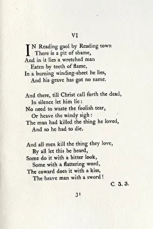 Gaol Prints: The Ballad of Reading Gaol by Oscar Wilde final verse