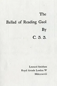 The Ballad of Reading Gaol by Oscar Wilde title page