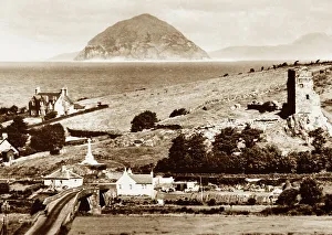 Ballantrae Bridgend and Ailsa Craig early 1900s