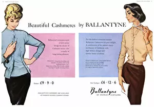 Affordable Gallery: Ballantyne cashmere advertisement, 1959