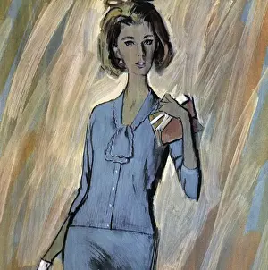Ladylike Prints: Ballantyne golfer sweater and skirt - sixties woman