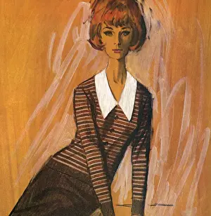 Cashmere Prints: Ballantyne sweater and skirt - sixties woman