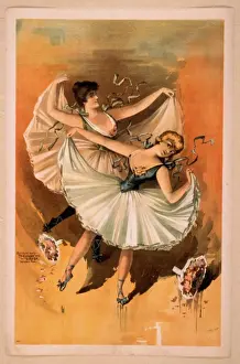 Ballerinas Prints: Two ballerinas, blond woman in front with brunette woman beh