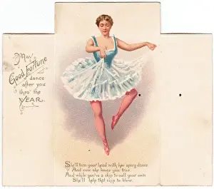 Pointe Prints: Ballet dancer on a New Year card