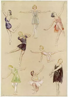 Ballet Collection: Ballet dancers exercising