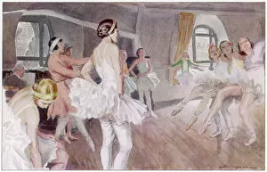 1937 Collection: Ballet dancers rehearsing Coppelia