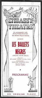 Embassy Gallery: Ballets Negres (flyer for Embassy Theatre)