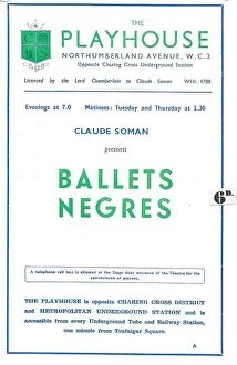 Images Dated 21st August 2019: Ballets Negres (programme for The Playhouse theatre)