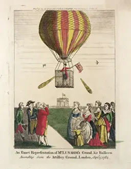 Balloon ascent of Lunardi, Artillery Ground