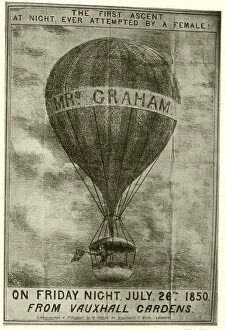Balloon ascent by Mrs Graham, Vauxhall Gardens, London
