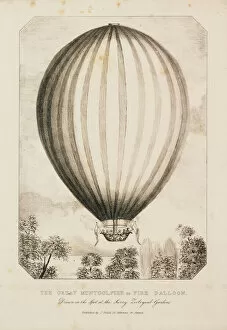 1830s Collection: Balloon ascent on Queen Victorias birthday