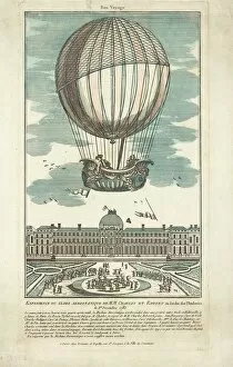 Fabric Collection: Balloon ascent from the Tuileries Gardens, Paris