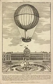 Balloon ascent, Tuileries Gardens, Paris