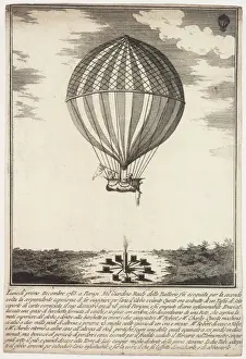 Balloon ascent from Tuileries Gardens, Paris