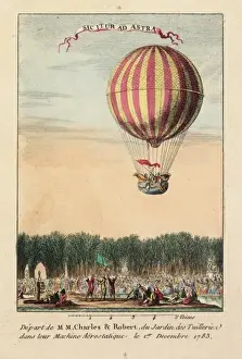 Balloon ascent from Tuileries Gardens, Paris