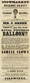 1840s Collection: Balloon event, Charles Green, Stowmarket