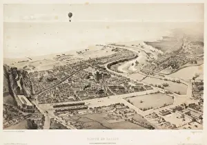 Balloon flight over Dieppe, France
