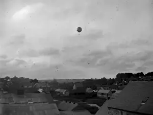 Balloon over Prendergast, Haverfordwest, South Wales