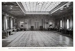 Ballroom on cruise liner, Empress of Australia