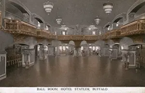 Chandeliers Prints: Ballroom, Hotel Statler, Buffalo, New York State, USA