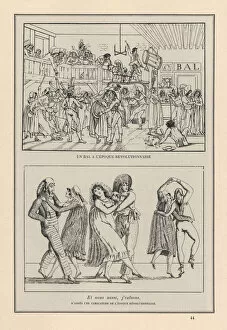 A ballroom scene (top) and sailors and peasants