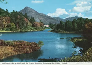 John Hinde Gallery: Ballynahinch River, Castle, Ben Lettery, Co Galway