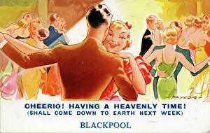 Bamforth Comic Postcard, Blackpool, Lancashire