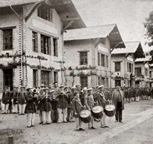 Band and parade at Mettray Colony, France