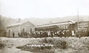 Drummer Prints: Band playing at Hammond railway station, Minnesota, USA