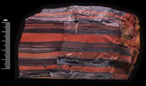 Streaked Prints: Banded iron specimen